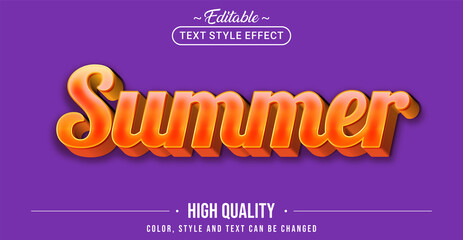 Poster - Editable text style effect - Summer text style theme.