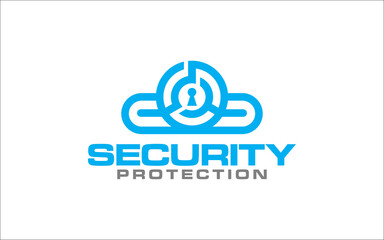 Wall Mural - Illustration vector graphic of safe, lock, shield, and security logo design template