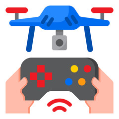Wall Mural - drone flat style icon