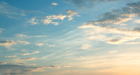 Wall Mural - blue sky background and white clouds sun