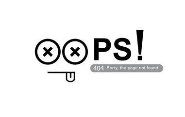 modern minimal not found error icon oops page not found. 404 error the page not found with concept c