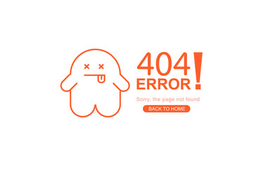 Wall Mural - modern minimal of 404 error page for website, 404 error the page not found with dead ghost. concept 