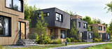 Fototapeta Krajobraz - Modular homes exterior designs of modern architecture
