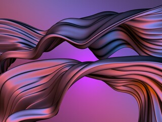 Colorful Liquid metallic wavy background