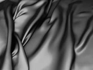 Abstract background luxury cloth. Smooth elegant black silk or satin