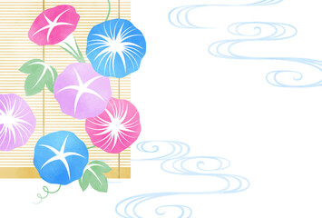 Wall Mural - vector background with morning glories for banners, cards, flyers, social media wallpapers, etc.