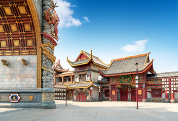 Canvas Print - Chinese-style ancient architecture, Hainan, China.