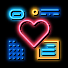 Poster - heart examination neon light sign vector. Glowing bright icon heart examination sign. transparent symbol illustration