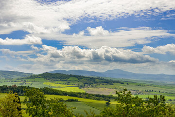 Wall Mural - View of the verdant countryside of Val d'Orcia near Pienza Italy