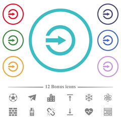 Poster - Import flat color icons in circle shape outlines