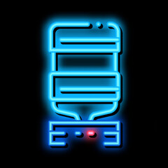 Poster - office water cooler neon light sign vector. Glowing bright icon office water cooler sign. transparent symbol illustration