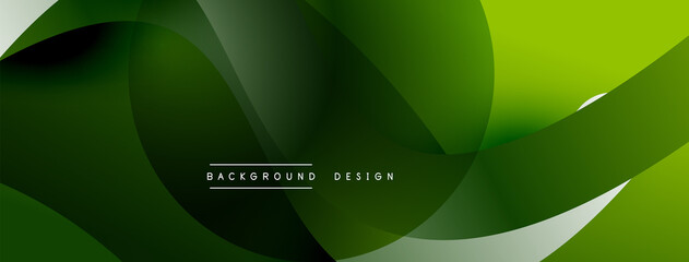 Abstract overlapping lines and circles geometric background with gradient colors