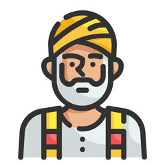 Wall Mural - hindu fill outline icon