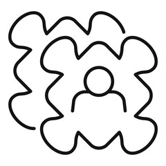 Poster - Psychological analysis icon, outline style