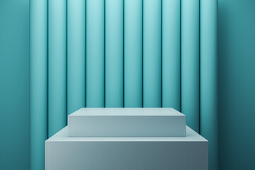 Abstract minimal scene with geometric Podium display background for product presentation, mock up, cosmetic product stand,