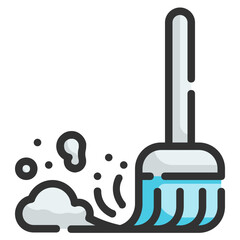 Wall Mural - dust fill outline icon