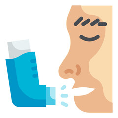 Wall Mural - inhaler flat icon