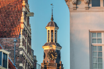 Wall Mural - The historic Wijnhuistoren tower in the city center of Zutphen, The Netherlands