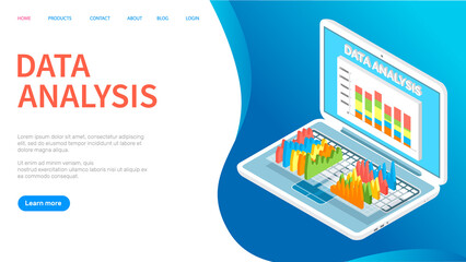 Poster - Visualize with business analytics. Work with statistical data analysis, changing indicators. Analyze statistical indicators, business data. Marketing research for presentation. Data financial report