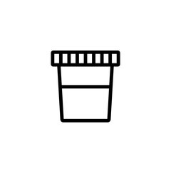 Wall Mural - urine test cup line icon. clipart image isolated on white background