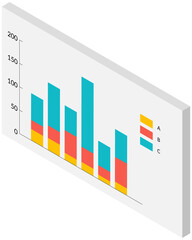 Poster - Visualize with business analytics. Work with statistical data analysis, changing indicators. Analyze statistical indicators, business data. Marketing research for presentation. Data financial report