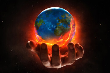 global warming. planet earth concept