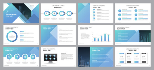 Aufkleber - business presentation template design backgrounds and page layout design for brochure, book, magazine, annual report and company profile, with info graphic elements graph design concept