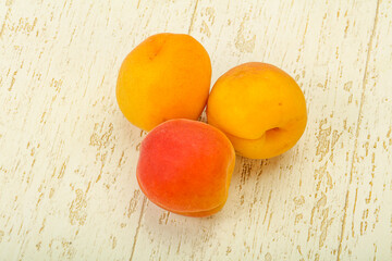 Fresh ripe sweet few apricots