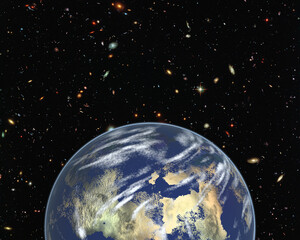 Wall Mural - magnificent earth in outer space. the elements of this image furnished by nasa.