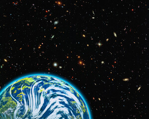 Wall Mural - magnificent earth in outer space. the elements of this image furnished by nasa.