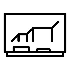 Poster - Smart office conference icon. Outline Smart office conference vector icon for web design isolated on white background