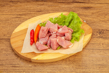 Raw pork meat for cooking