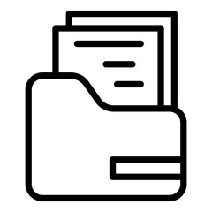 Poster - Smart office folder icon. Outline Smart office folder vector icon for web design isolated on white background