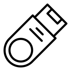 Poster - Smart office usb flash icon. Outline Smart office usb flash vector icon for web design isolated on white background