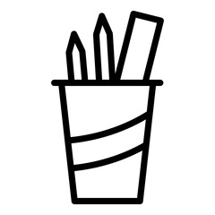 Poster - smart office pencils icon. outline smart office pencils vector icon for web design isolated on white