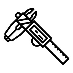 Poster - Digital micrometer control icon. Outline Digital micrometer control vector icon for web design isolated on white background