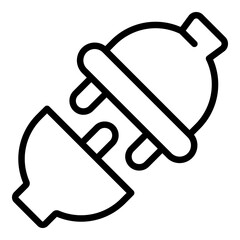 Poster - Electric plug icon. Outline Electric plug vector icon for web design isolated on white background