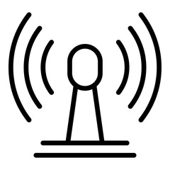 Poster - Wifi tower icon. Outline Wifi tower vector icon for web design isolated on white background