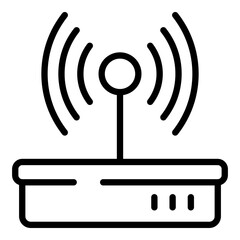Aufkleber - Wifi router icon. Outline Wifi router vector icon for web design isolated on white background