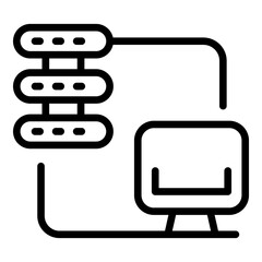 Poster - Admin internet icon. Outline Admin internet vector icon for web design isolated on white background