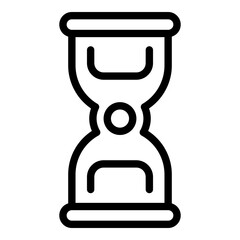 Poster - Hourglass search engine icon. Outline Hourglass search engine vector icon for web design isolated on white background