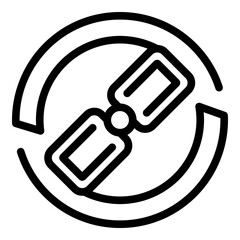 Poster - Link search engine icon. Outline Link search engine vector icon for web design isolated on white background