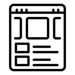 Poster - Internet search engine icon. Outline Internet search engine vector icon for web design isolated on white background