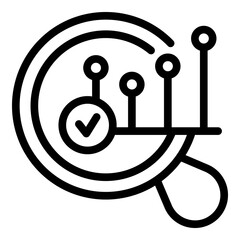 Poster - Graph search engine icon. Outline Graph search engine vector icon for web design isolated on white background