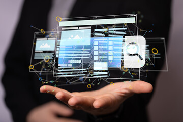 develop interface web application in hand