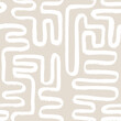 © anya - Contemporary seamless pattern with abstract line in nude colors.
