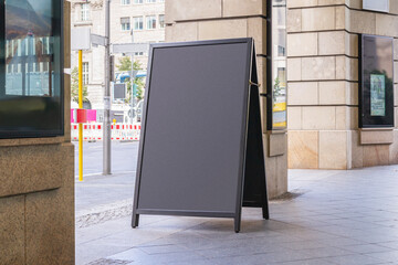 Blank store signage sign design mockup isolated, Clear shop template. Street hanging mounted on the wall. Signboard for logo presentation. Metal cafe restaurant bar plastic badge black white. 