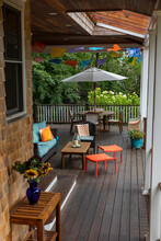 Outdoor Porch Decor At Home With Umbrella 