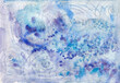Watercolor blue abstract background 