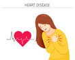 Woman Have Chest Pain, Heart Disease Symptoms